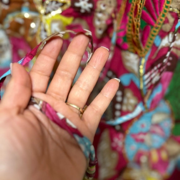 Sandy Starkman Embellished Boho Swim Cover-up Tunic Size Large - Picture 6 of 12